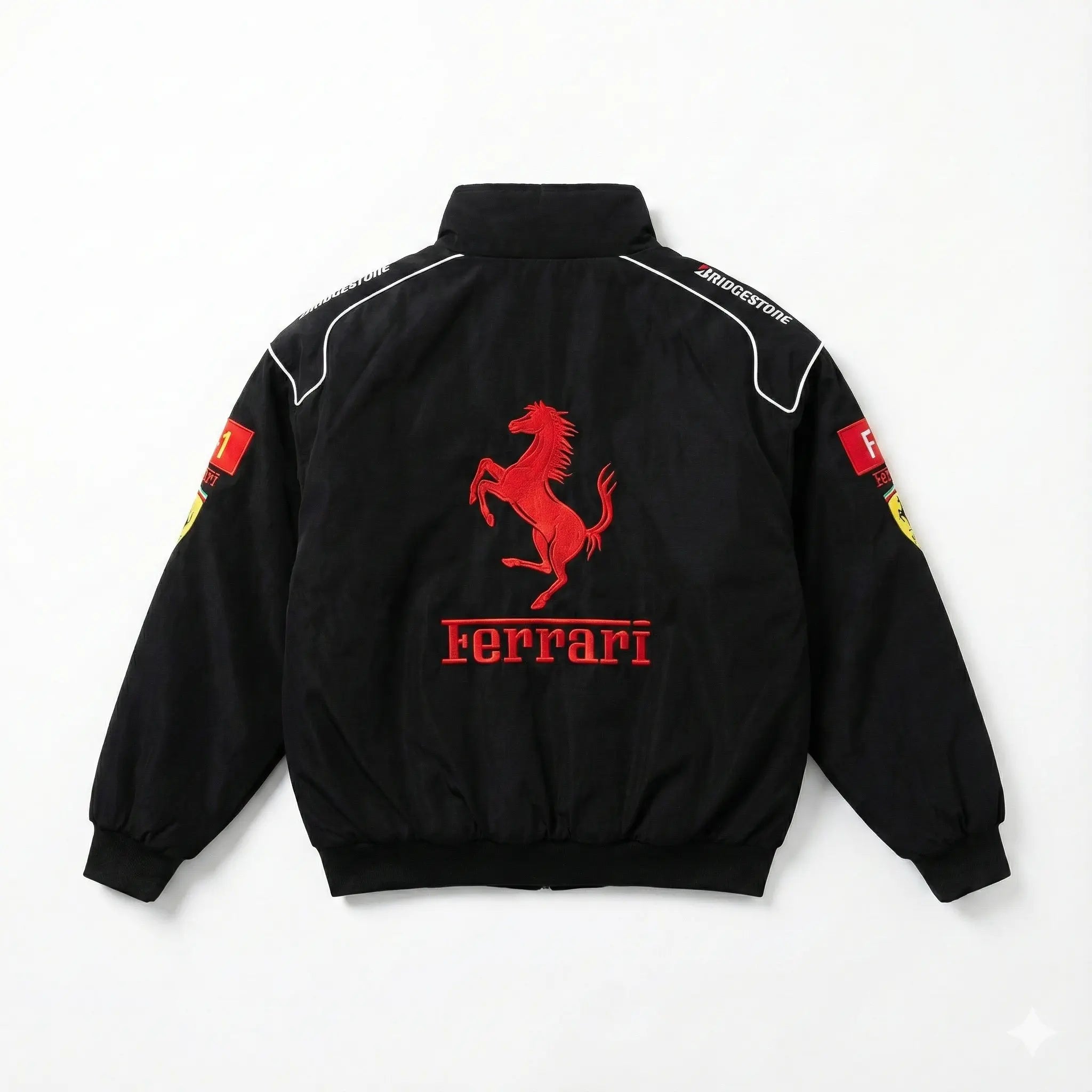 Black Ferrari F1 Jacket Vintage Unisex | Rare Racing Icon Formula 1 Collectible Eclatte