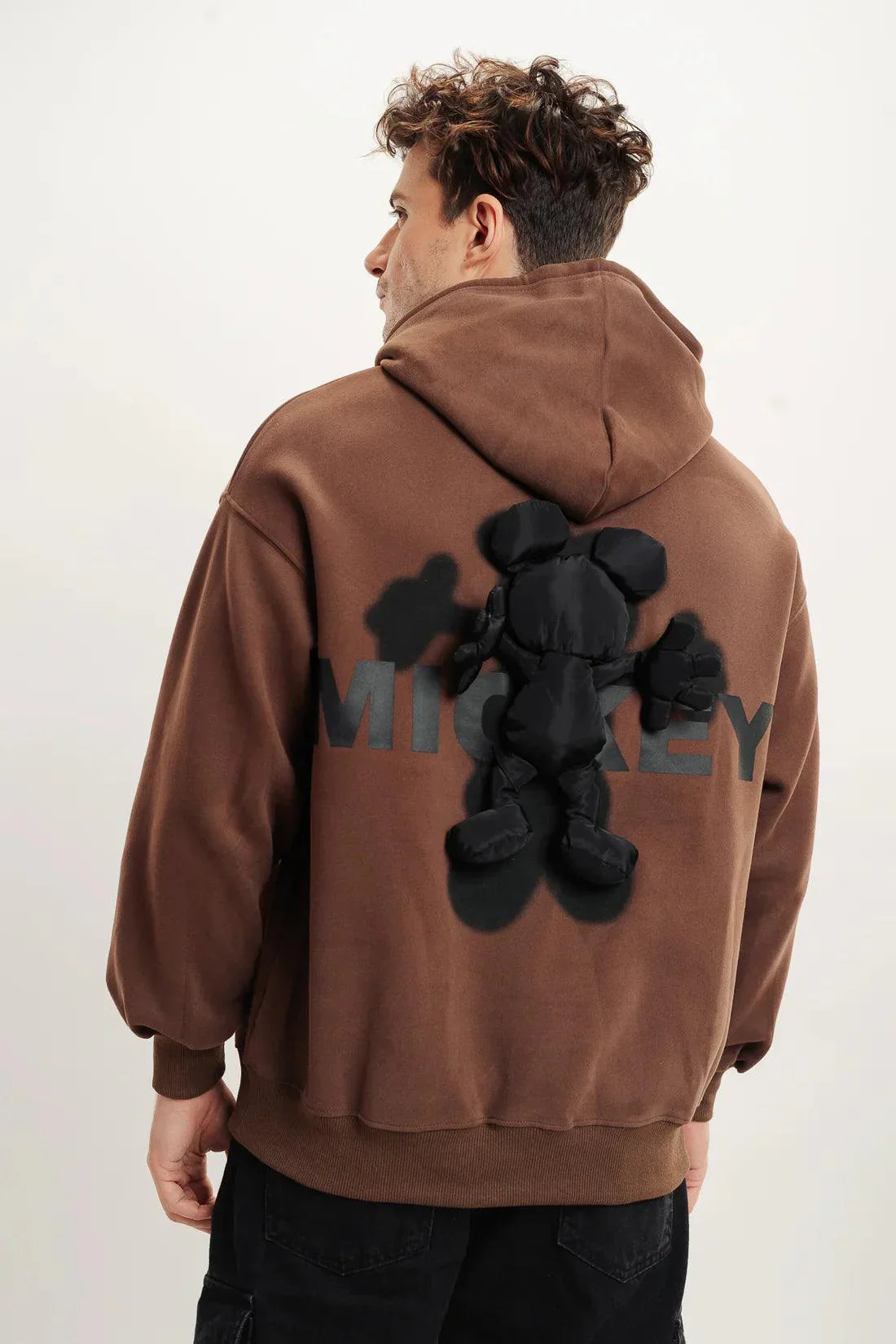MEN'S BROWN PULL OVER HOODIE - ECLATTE