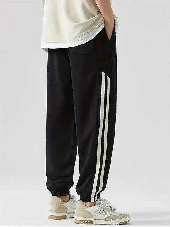MEN'S WHITE STRIPED TRACK PANT - ECLATTE STYLISH & COMFORTABLE Eclatte