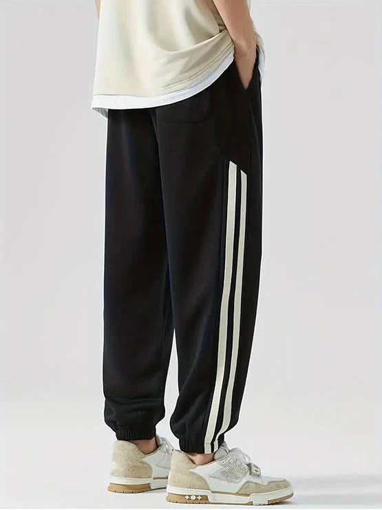MEN'S WHITE STRIPED TRACK PANT - ECLATTE STYLISH & COMFORTABLE