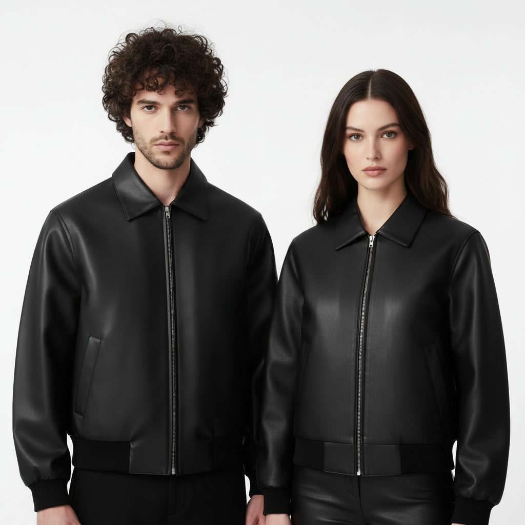Black Leather Jacket for Men & Women — Eclatte