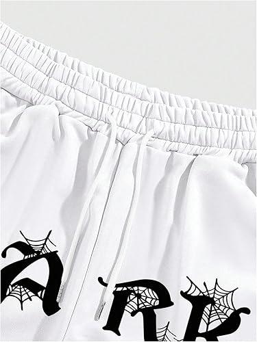 WHITE GOTHIC BAGGY PANTS - OVERSIZED STREETWEAR WITH DARK WEB PRINT