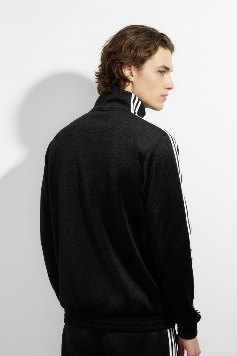 Black CNY Track Jacket | Chinese New Year Frog Button Streetwear Jacket for Men - Eclatte