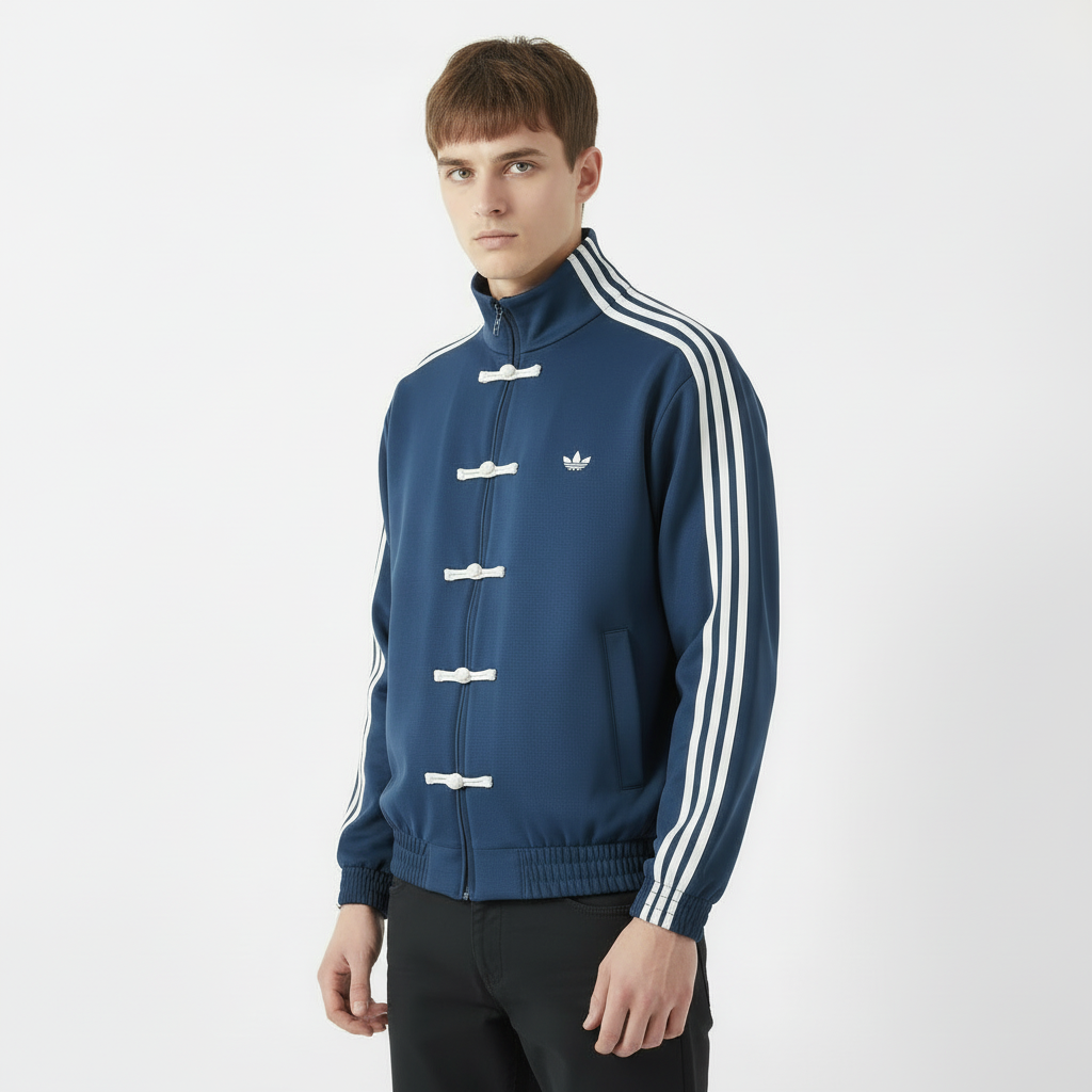 unisex CNY jacket India Navy Jacket 45 Degree Three Quarter Angle
