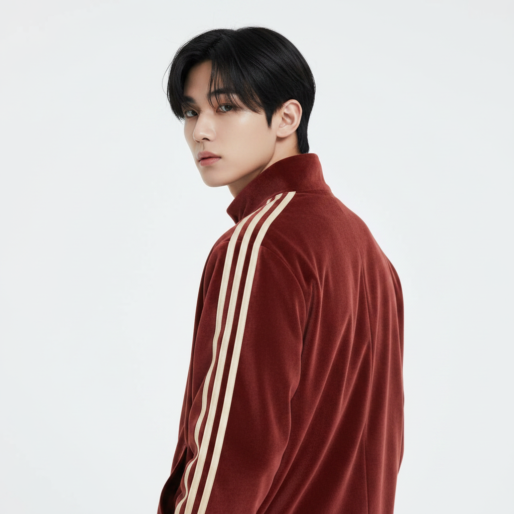 Red CNY Track Jacket | Chinese Frog Button  Streetwear Jacket for Men | Eclatte