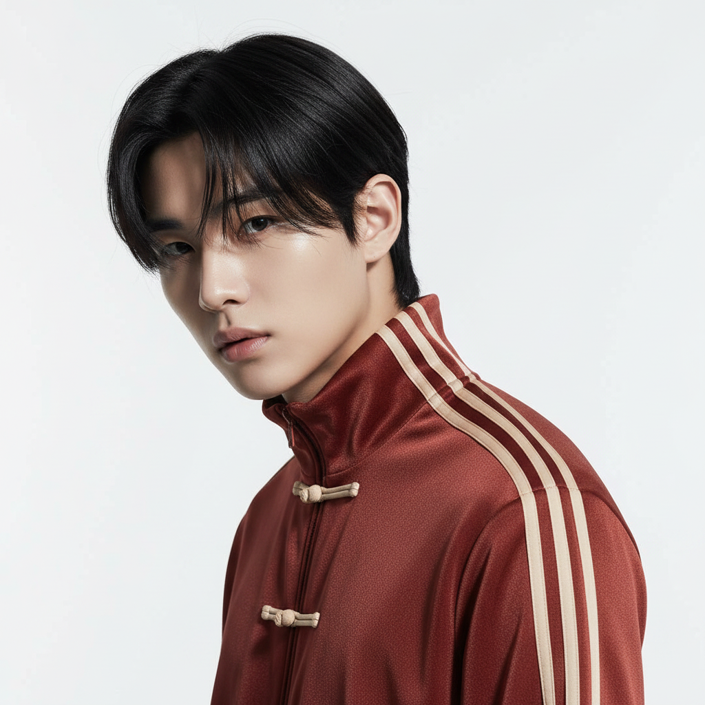 Red CNY Track Jacket | Chinese Frog Button  Streetwear Jacket for Men | Eclatte