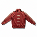 Red CNY Track Jacket | Chinese Frog Button  Streetwear Jacket for Men | Eclatte