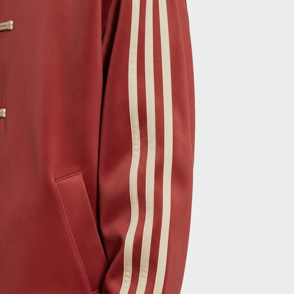 Red CNY Track Jacket | Chinese Frog Button  Streetwear Jacket for Men | Eclatte